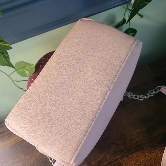 Madden Girl Pink Satchel Handbag Scarf Detail Faux Leather NWT Womens - Picture 7 of 8